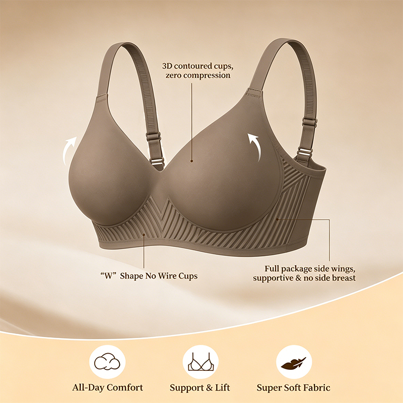 Full Coverage Bra - Full Coverage Push Up Jelly Support