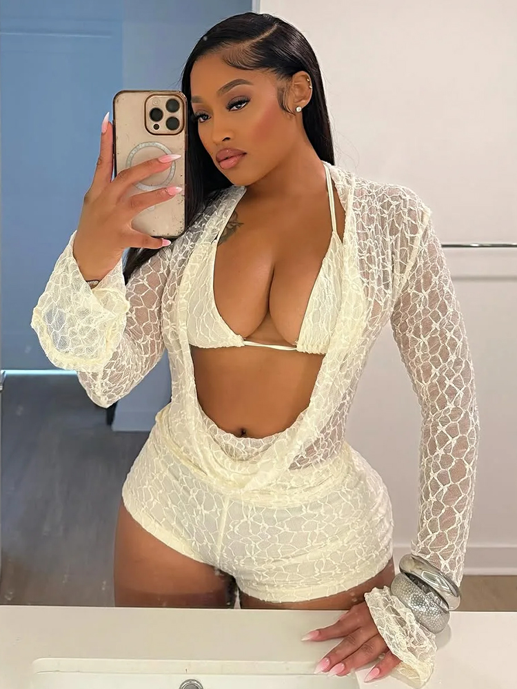 Weird Puss Sexy See Through 3  - Lace Bralette Set reseña y precio