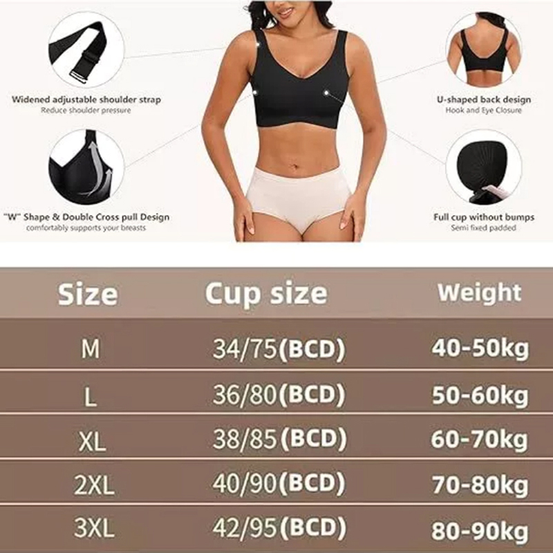 Women's Seamless Underwear Thi - Minimizer Bra Women reseña y precio