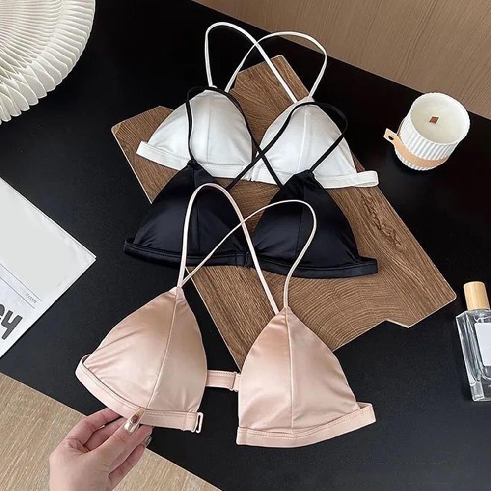 Sexy Satin Front Closure Bras  - Underwire Bra Padded reseña y precio