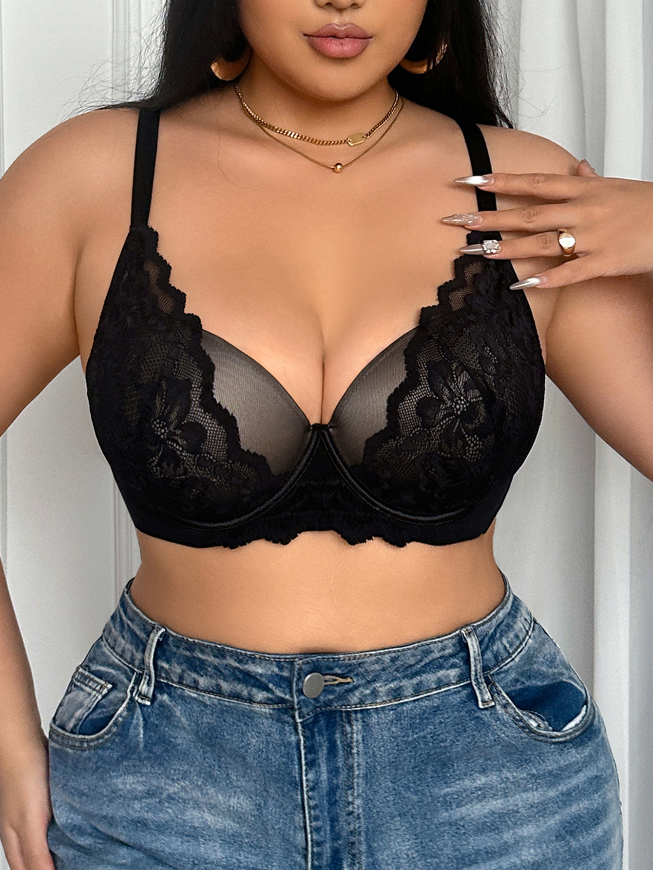 Wide Strap Plus Size Women Bra - Minimizer Bra Women reseña y precio