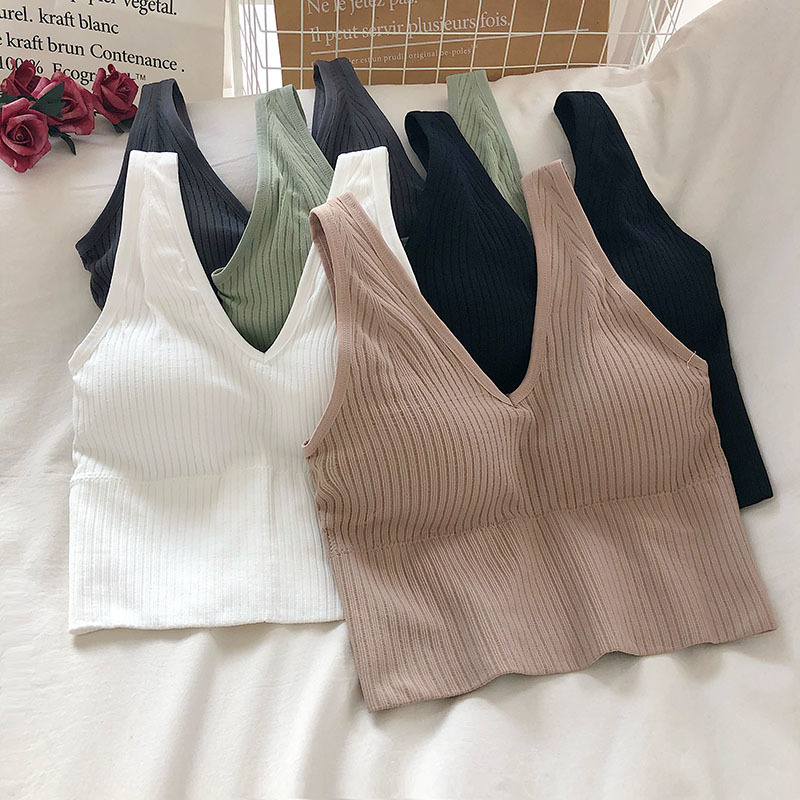 Women's Tank Crop Tops Female  - T Shirt Bra Seamless reseña y precio