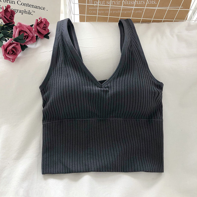 Women's Tank Crop Tops Female  - T Shirt Bra Seamless reseña y precio