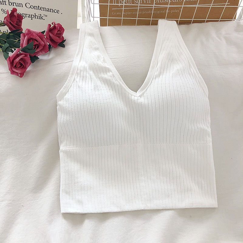 Women's Tank Crop Tops Female  - T Shirt Bra Seamless reseña y precio
