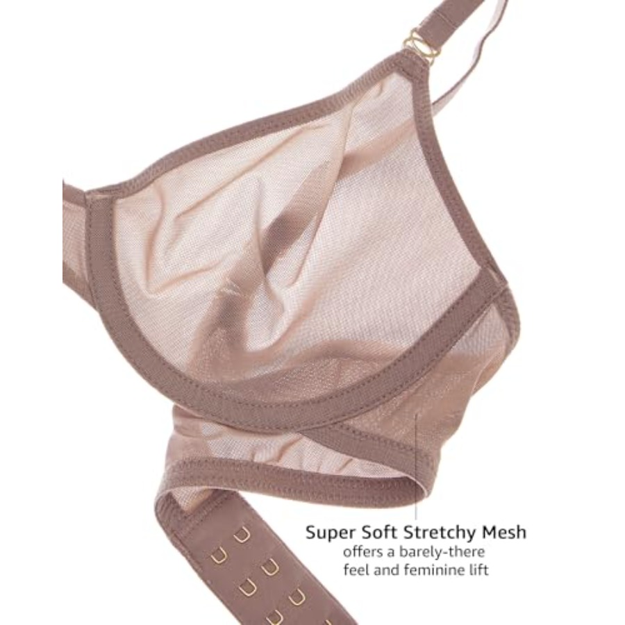 Women's Cosnufy Sheer Balconet - Demi Bra Balconette reseña y precio