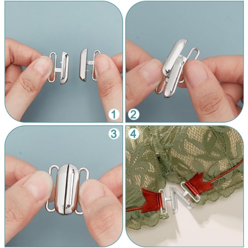 12 Sets 3 Colors Front Closing - Nursing Bra Clip reseña y precio