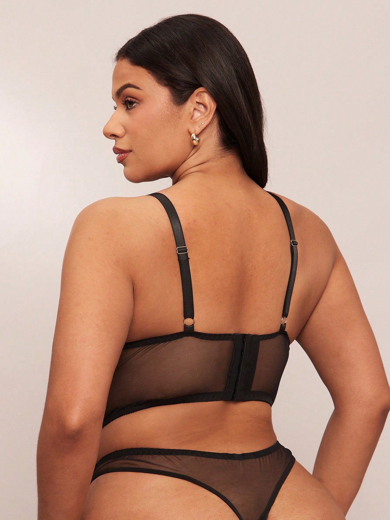 BAE Black Sheer Embroidered Pl - Sheer Bra Lace reseña y precio