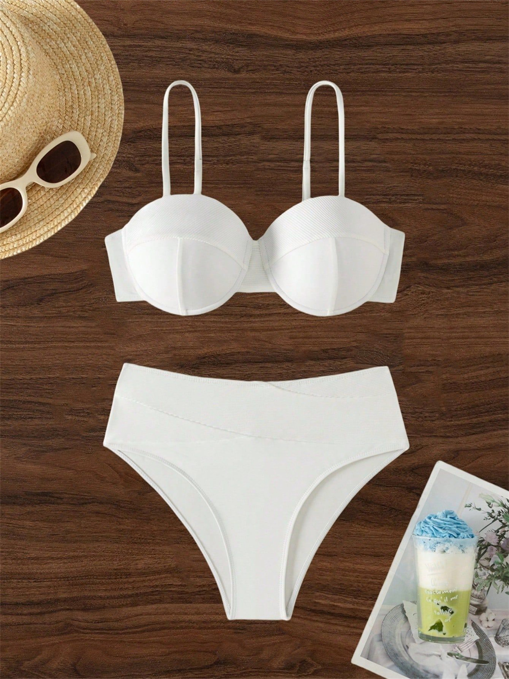 White Sling Bikini Bra Back La - Underwire Bra Padded reseña y precio