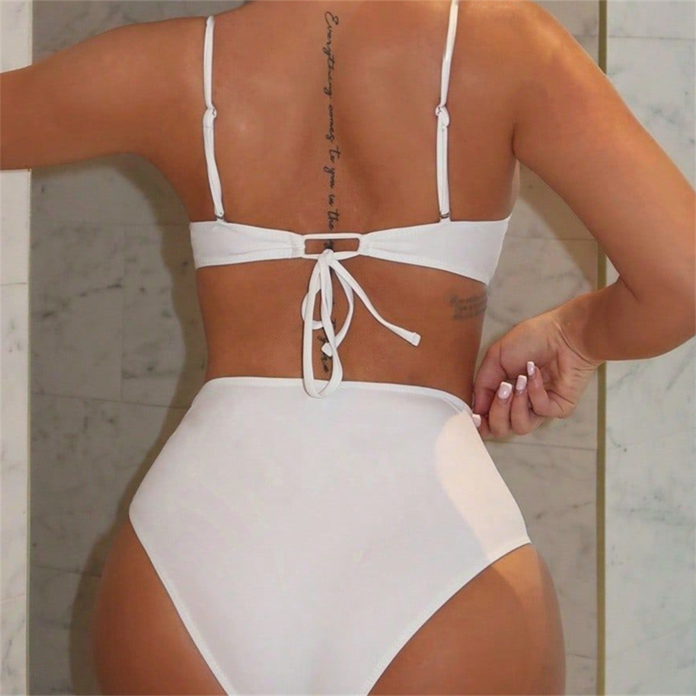White Sling Bikini Bra Back La - Underwire Bra Padded reseña y precio