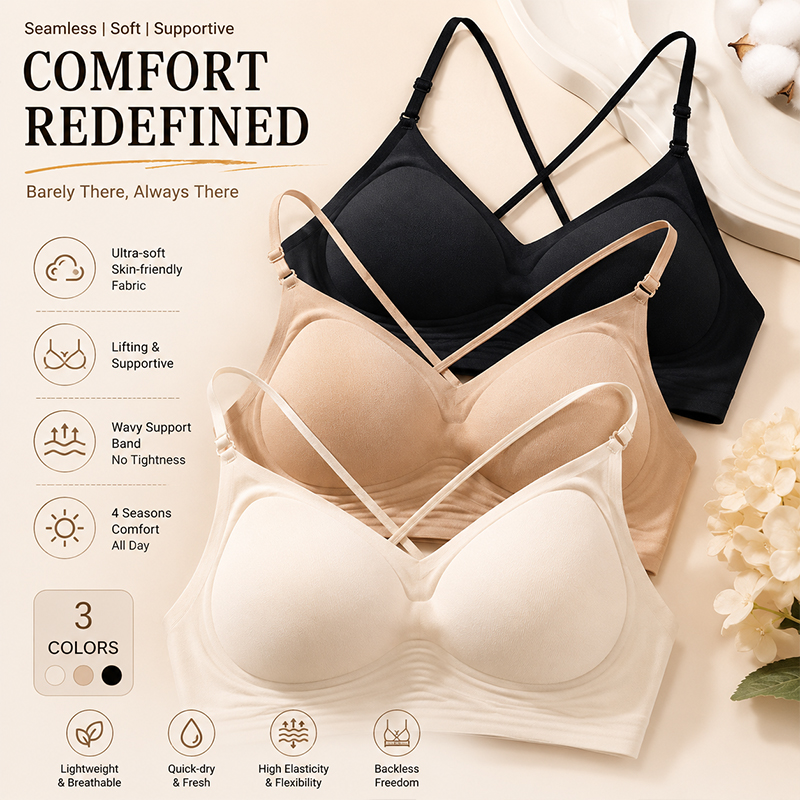 FINETOO Seamless Wave Support  - Sleep Bra Bralette reseña y precio