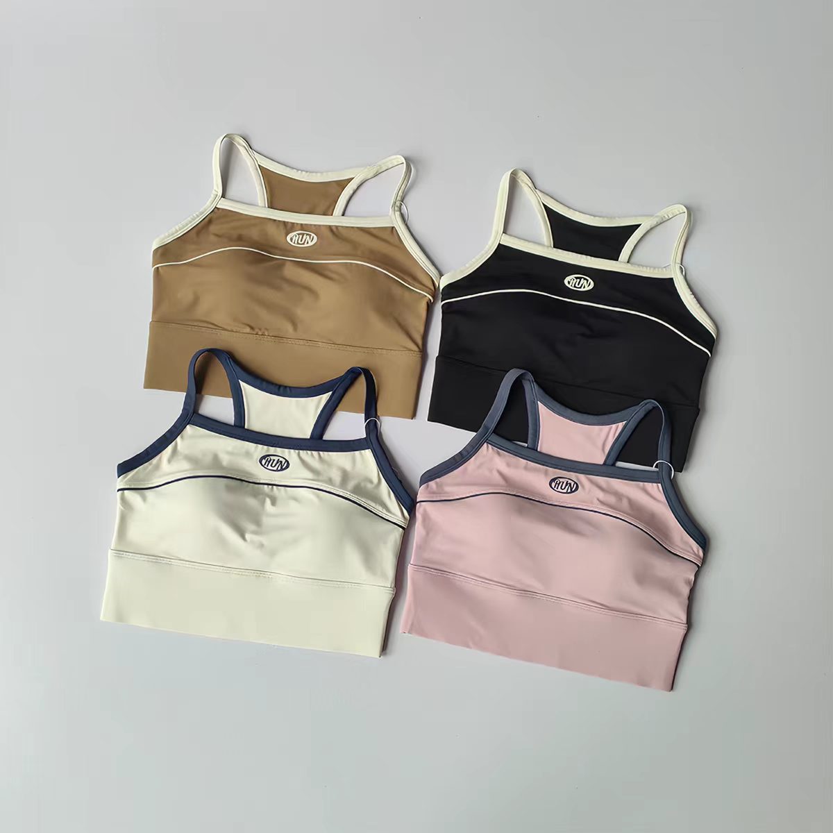 Women Color Block Sports Bra w - Plunge Bra Push Up reseña y precio