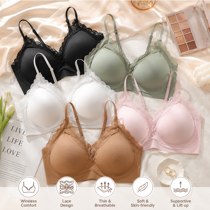 Wire Free Seamless Bralette fo - Sleep Bra Bralette reseña y precio