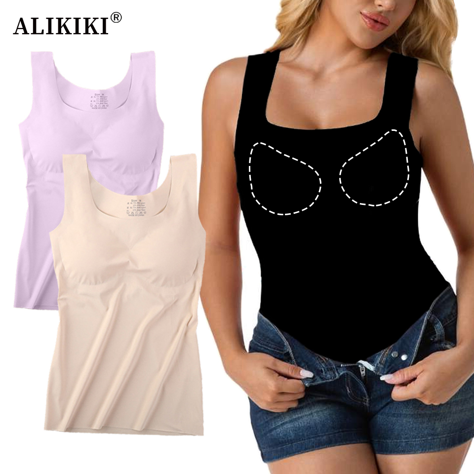 Ice Silk Wireless Push Up Tank - T Shirt Bra Seamless reseña y precio