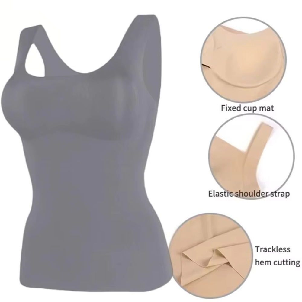 Ice Silk Wireless Push Up Tank - T Shirt Bra Seamless reseña y precio
