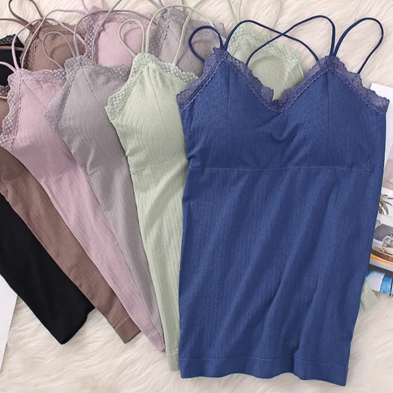 Women Padded Tank Top Seamless - T Shirt Bra Seamless reseña y precio