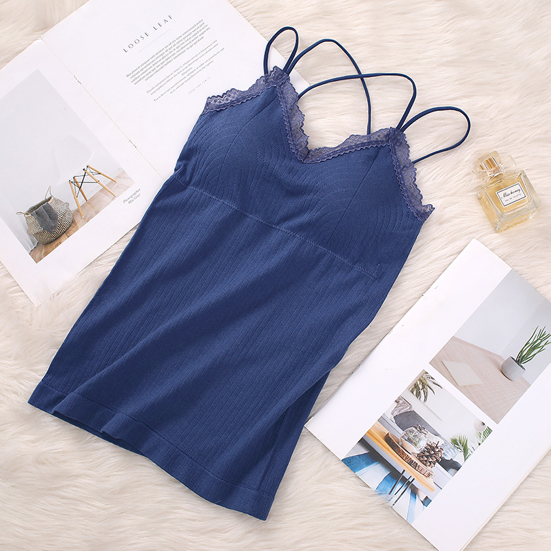 Women Padded Tank Top Seamless - T Shirt Bra Seamless reseña y precio