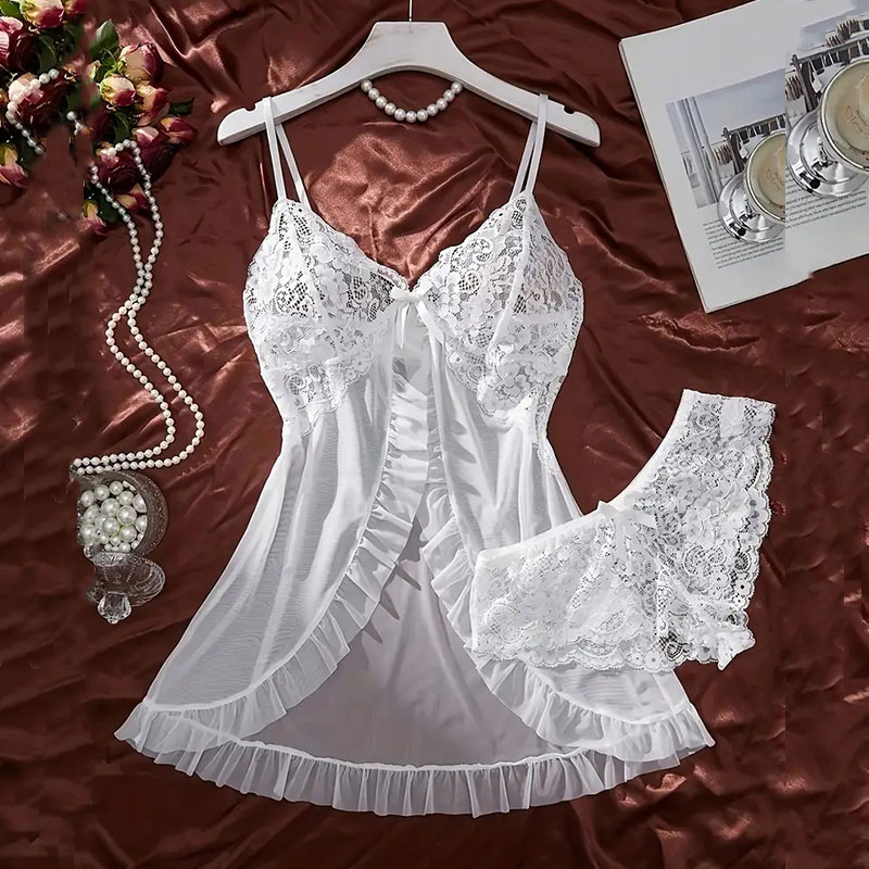 Soft Sheer Nighty Pajamas Hots - Sheer Mesh Bra reseña y precio