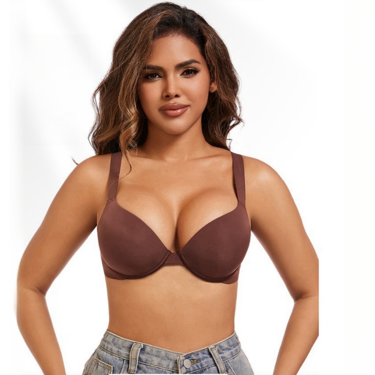 2025 Women's Plus Size Push Up - Demi Bra Balconette reseña y precio