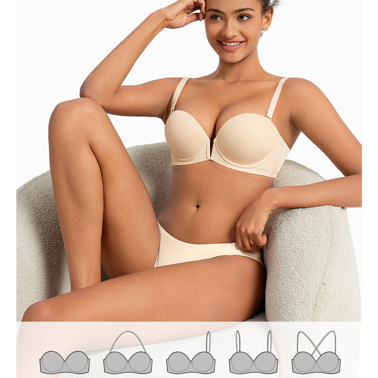 New Bra Push Up Underwire Ultr - Convertible Bra Multiway reseña y precio