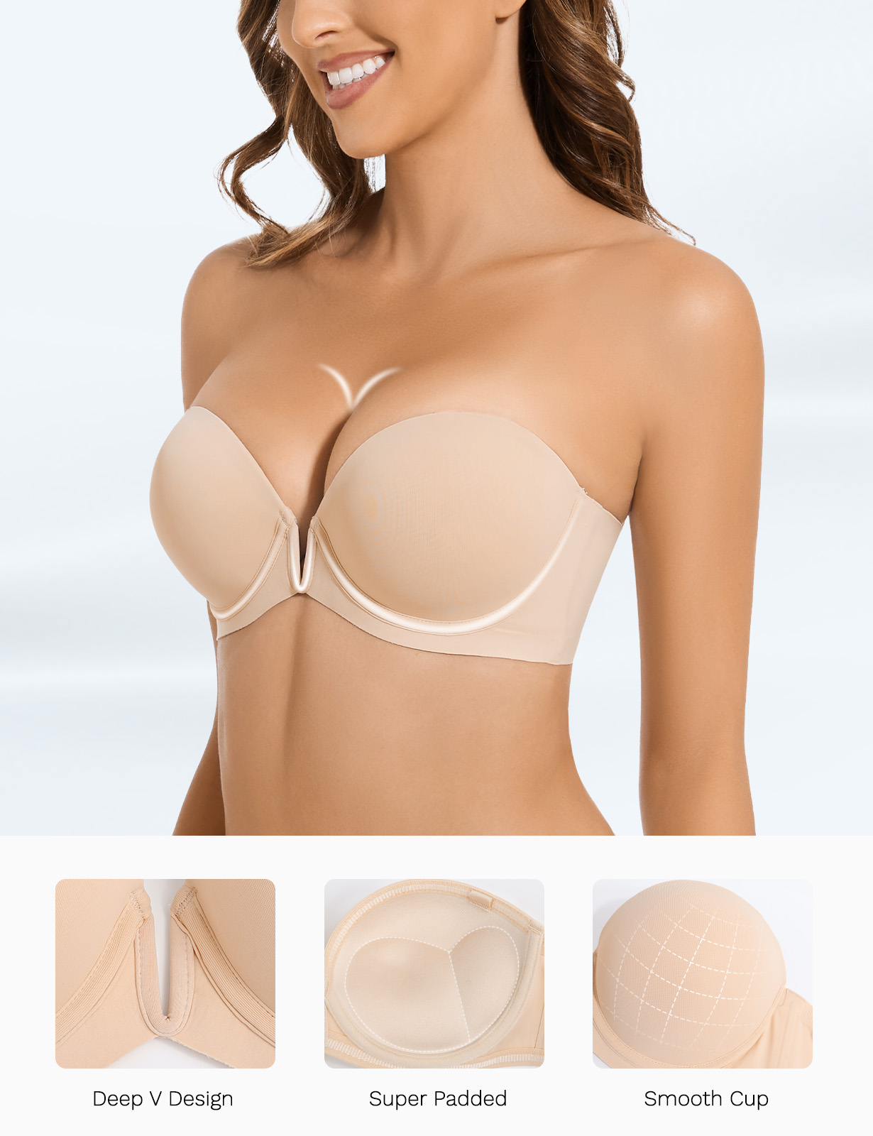 New Bra Push Up Underwire Ultr - Convertible Bra Multiway reseña y precio