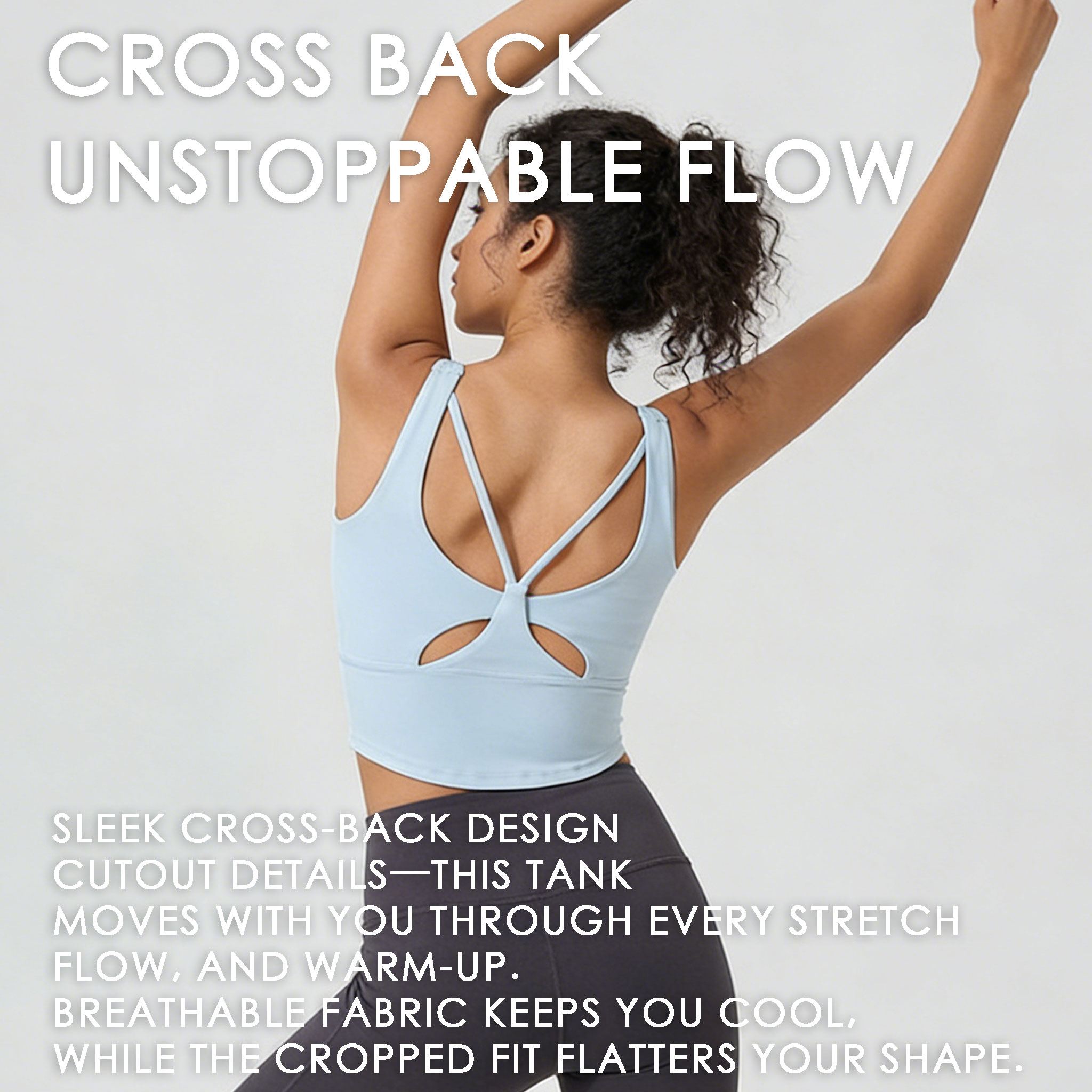 Women's Fixed Cup Yoga Sports  - Sports Bra Racerback reseña y precio