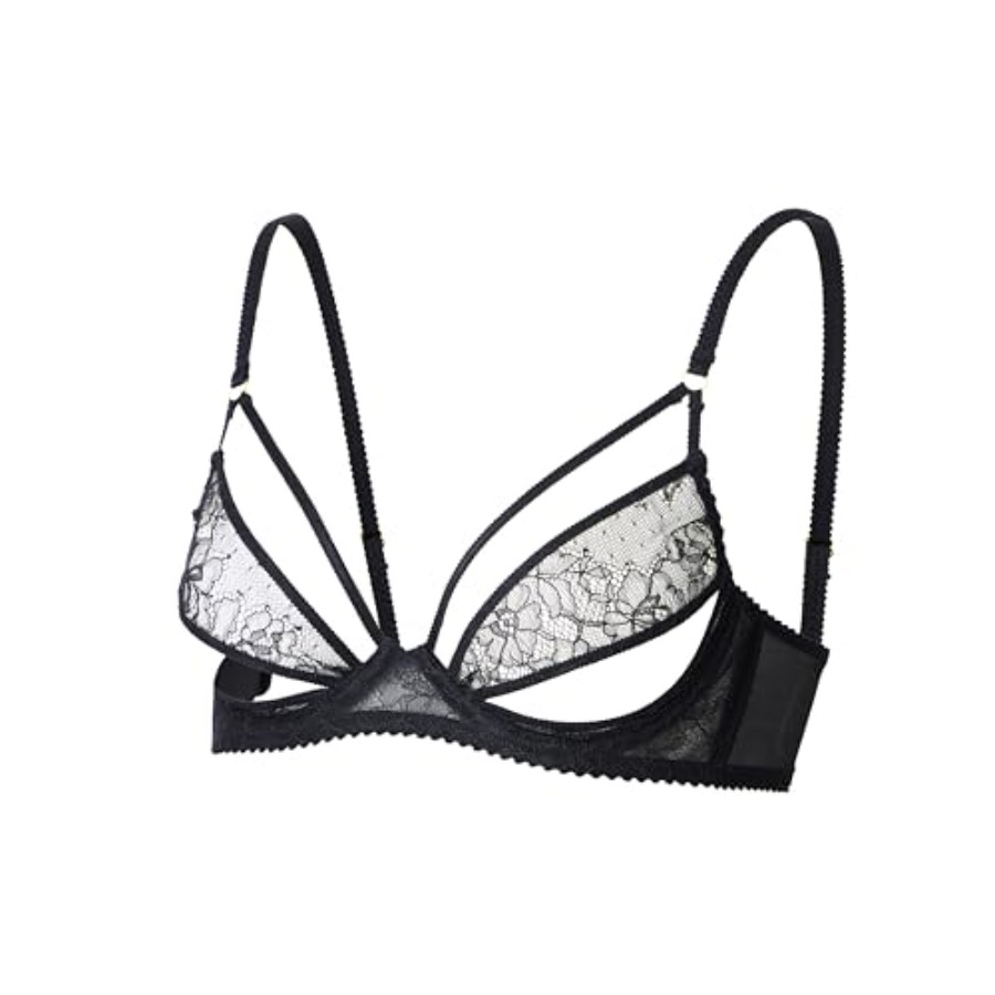 Faye Women's Sexy Lace Bra, Ba - Demi Bra Balconette reseña y precio