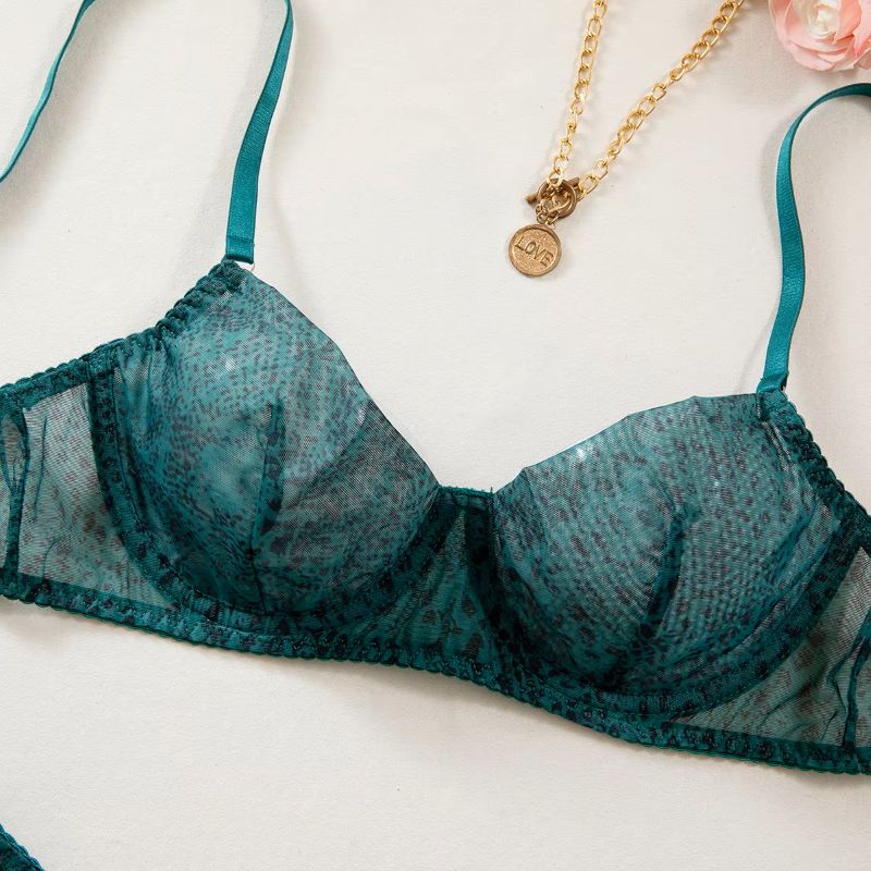 2pcs/Set Woman Lingerie Gather - Sheer Mesh Bra reseña y precio