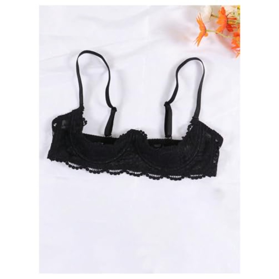 OYOANGLE Women's 1/4 Cup Lace  - Demi Bra Balconette reseña y precio