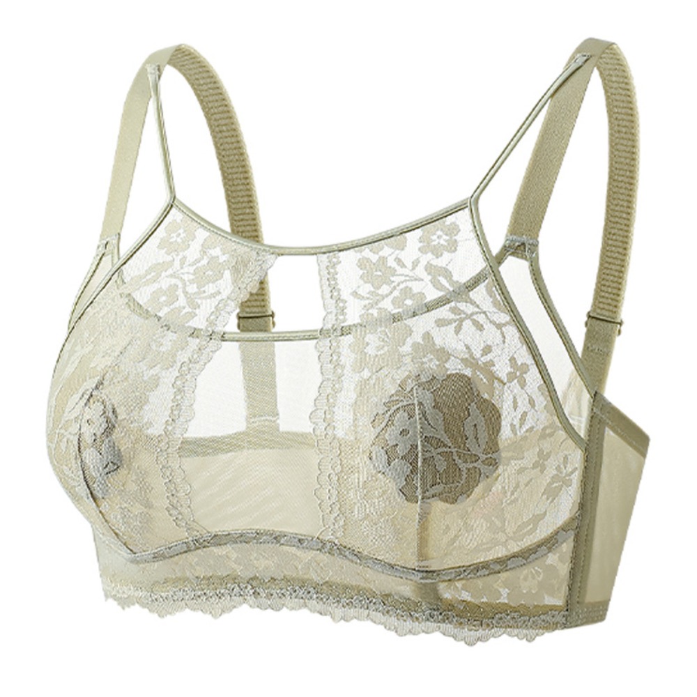 Fashion Mesh Flower Wireless D - Sheer Mesh Bra reseña y precio