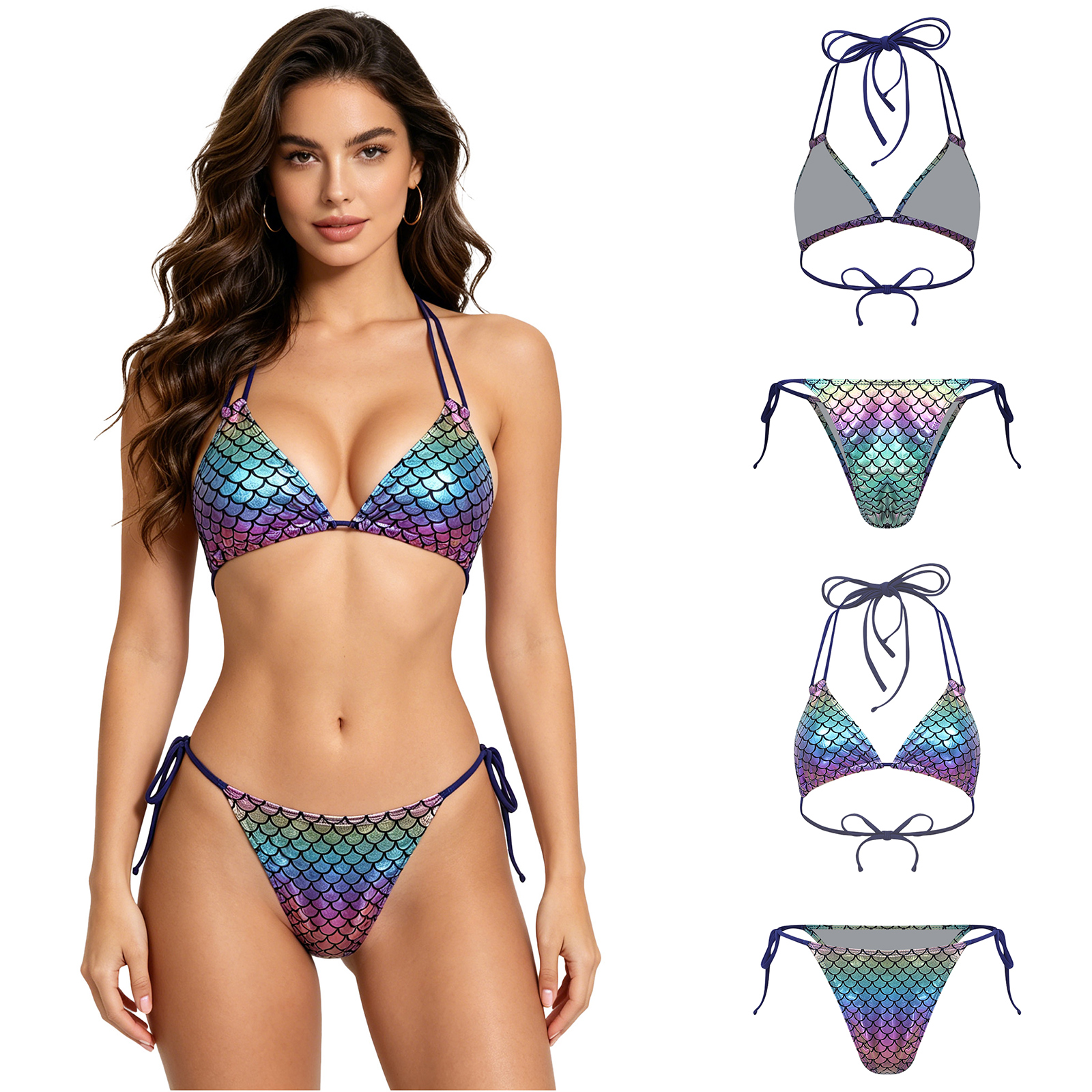 Women's Mermaid Bikini Swimsui - Underwire Bra Padded reseña y precio