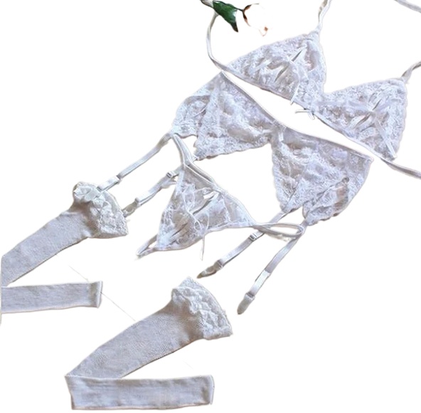 Lace Women Lingerie Set 4 Pcs  - Lace Bralette Set reseña y precio