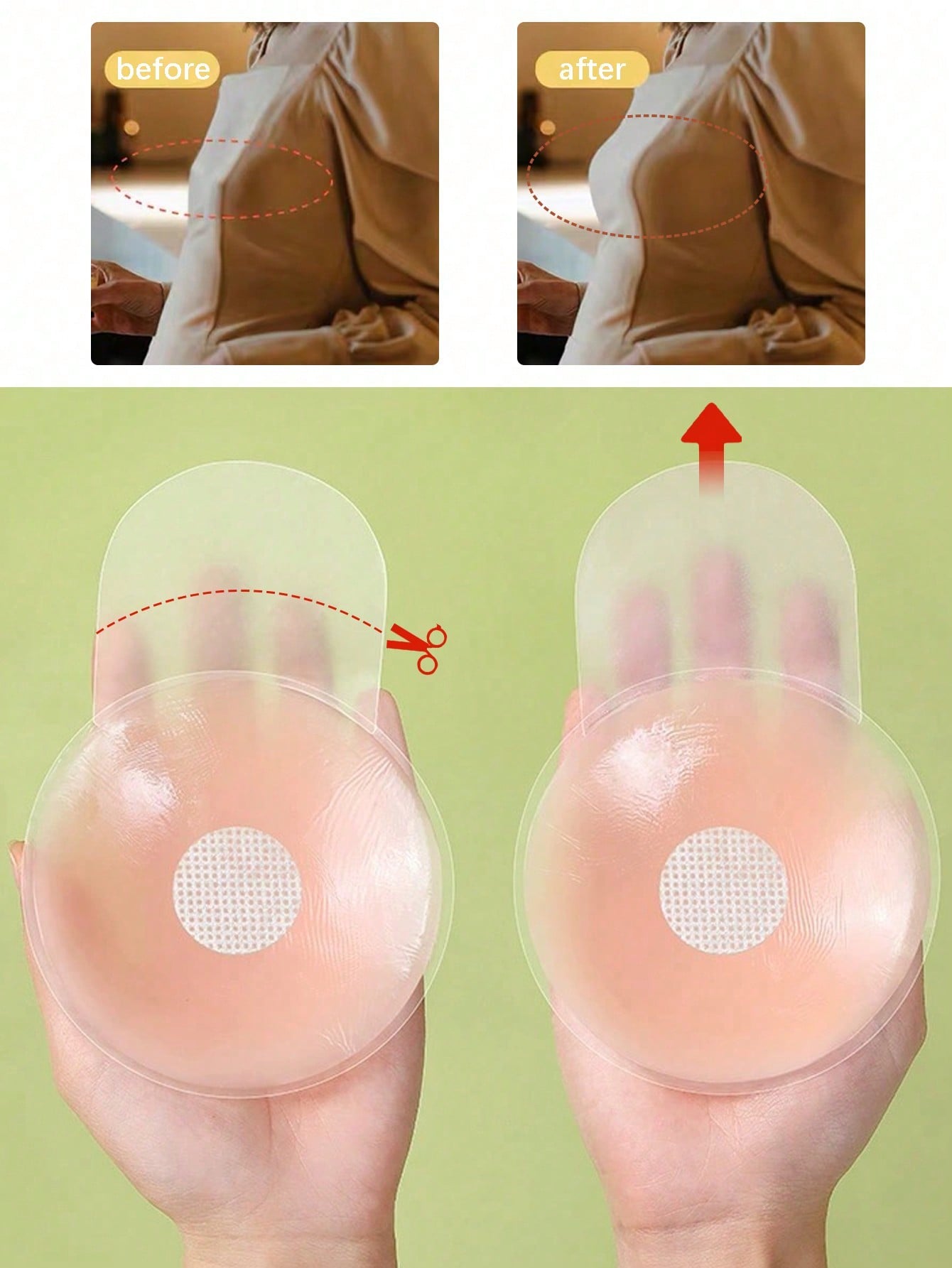 6.5cm Invisible Silicone Breas - Strapless Bra Adhesive reseña y precio