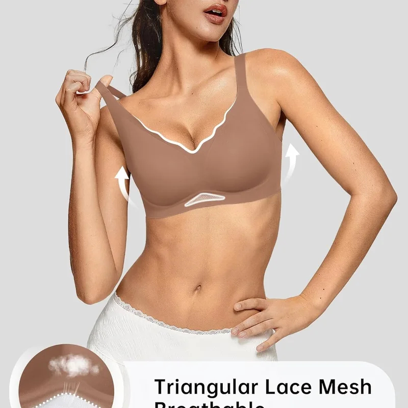 Women’s Wireless Bras Scallope - Wirefree Bra Comfort reseña y precio