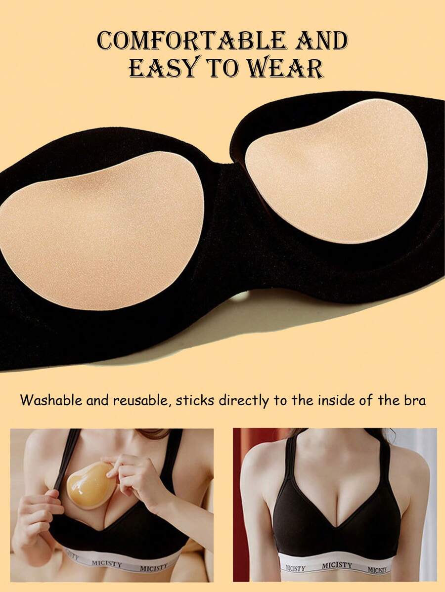 Silicone Sticky Bra Pads Push  - Push Up Bra Silicone reseña y precio