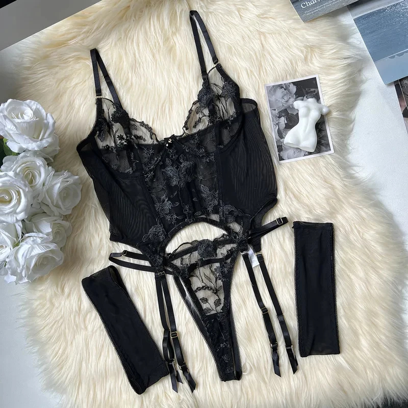 Lace Corset Sexy Sheer Mesh Br - Sheer Bra Lace reseña y precio
