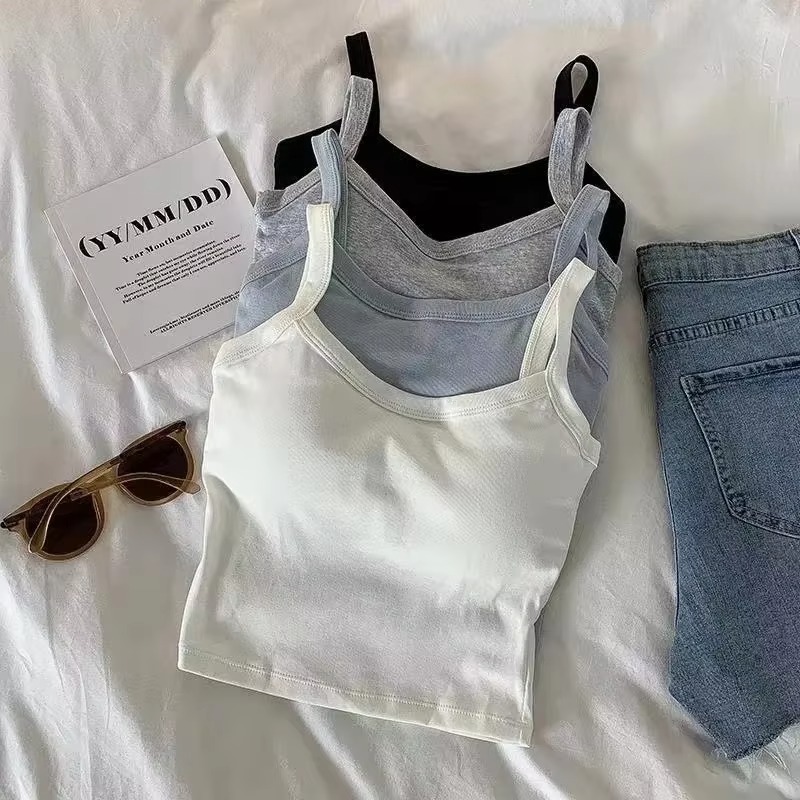 Crop Top Women Sexy Sleeveless - T Shirt Bra Seamless reseña y precio