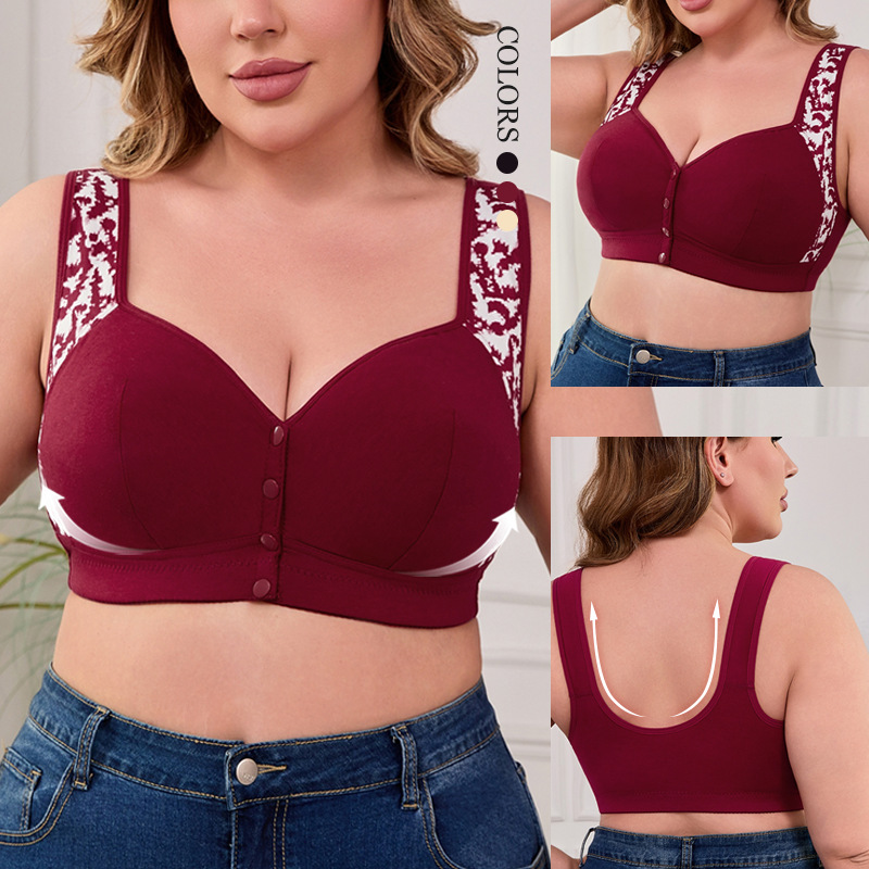 XL-7XL Plus Size Front Buckle  - Wirefree Bra Comfort reseña y precio
